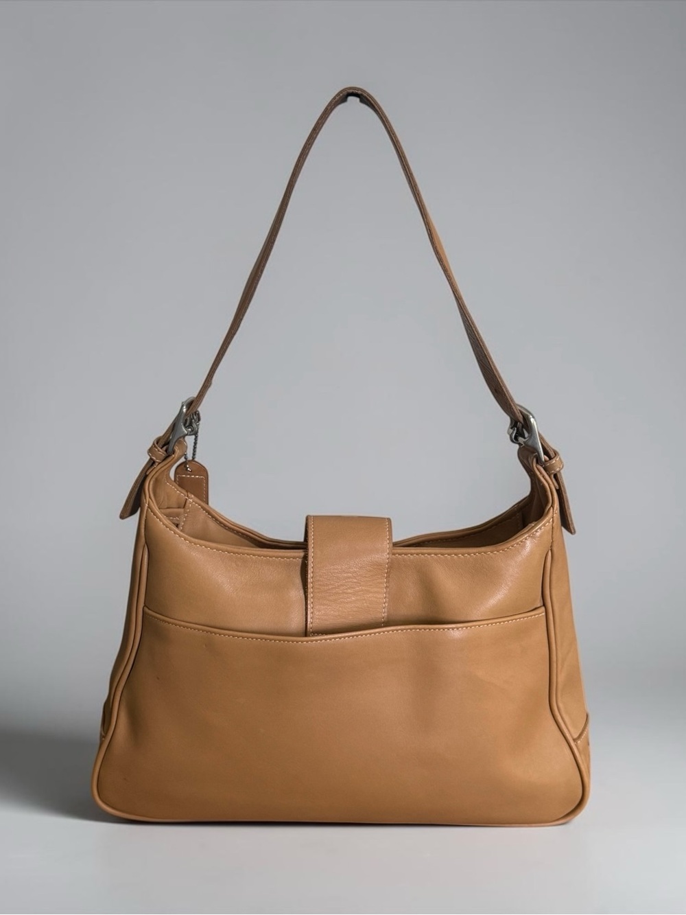 Coach Vintage Hamptons Tan Leather Hobo Shoulder Bag Y2K - Picture 4 of 15